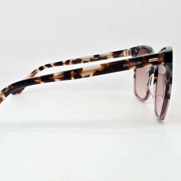Calvin Klein CK21707S 111 Ivory Tortoise Frame Purple Gradient Lens Sunglasses - Picture 5 of 13